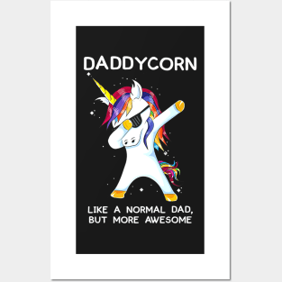 Funny Dabbing Unicorn Daddycorn Dab Unicorns Dad Posters and Art